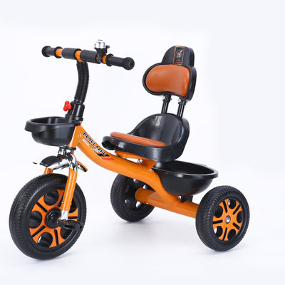 Leather Seat and Hassle-Free Installation 2023 Kids Tricycle Trike for 5-7 Years Old
