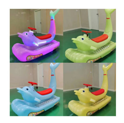 Unisex Electric Ride On Car for Kids and Adults Dazzling Colorful Dolphin Amusement Park